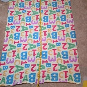 Plush Material for Baby Blanket / Pillow ABC's 44" x 60" - Picture 1 of 4