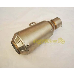 Terminale scarico marmitta mini Megaton in acciaio naturale cafè racer scrambler - Picture 1 of 2