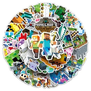 50pcs Waterproof Vinyl Stickers Minecraft Video Game Luggage Phone Fridge Laptop - Picture 1 of 6
