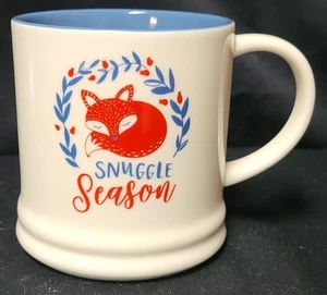 16oz Threshold Porcelain Coffee Mug Red Fox Snuggle Season - Picture 1 of 6