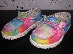 Hey Dude Wendy Kleinkind Dreamer Magic Tye Die Mädchen Slipper Schuhe Größe K8 - Bild 1 von 9