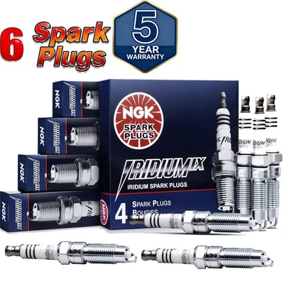 6Pcs NGK Iridium Spark Plugs BKR6EIX-11 3764 FOR For Mitsubishi Honda 1.5L 2.0L - Image 1 of 4