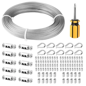 fshihine 100M Garden Wire for Climbing Plants, 1.5mm Stainless Steel Cable with - Picture 1 of 5