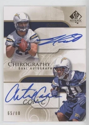 2008 SP Authentic Chirography Dual /80 Jacob Hester Antoine Cason Rookie Auto RC - Image 1 of 2