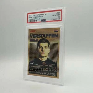 PSA 10 - MAX VERSTAPPEN #251 - 2021 Topps Turbo Attax F1 - Picture 1 of 5