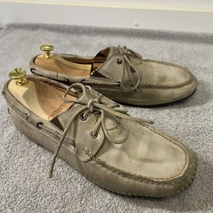 HS Trask Loafers Men's Size 9M Antelope 2 Eye Suede Boat Shoes Driving Moccasins - Picture 1 of 19