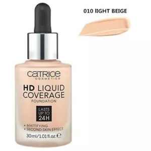 CATRICE HD Liquid Coverage - Fondotinta Liquido Opacizzante 010 Light Beige - Foto 1 di 3
