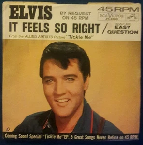 "Elvis By Request 45 RPM"Easy Question/It Feels So Right"& Crying In The Chapel - Picture 1 of 9