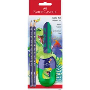FABER CASTELL Set Dino Dinosaurier 2er Bleistift Radierer Anspitzer 111519 - Bild 1 von 1