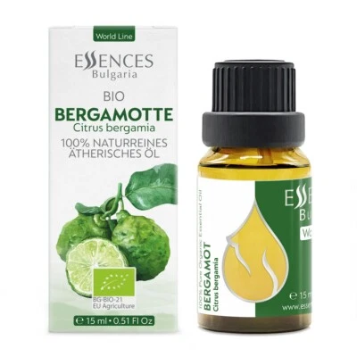 ESSENCES BULGARIA BIO Bergamotte (Citrus bergamia) - 100% Naturreines, Ätherisches Öl (15 ml)