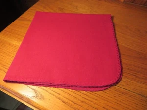 VINTAGE TISCHWÄSCHE-SET/10 16 1/2" LG DUNKEL EINFARBIG ROT BAUMWOLLE ABENDESSEN SERVIETTEN - Bild 1 von 4