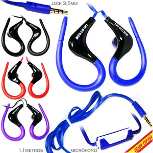 CASCOS AURICULARES DEPORTE CORRER RUNNING RUNNERS JACK 3.5 MICROFONO ERGONÓMICO - Imagen 1 de 22