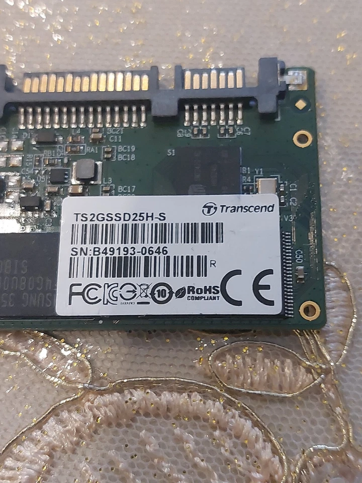 Transcend 2 GB SSD Karte Half-Slim 1,8" Festplatte SATA2 TS2GSSD25H-S - Bild 1 von 1