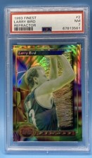 1993-94 TOPPS FINEST REFRACTOR #2 LARRY BIRD HOF BOSTON CELTICS PSA GRADED NM 7
