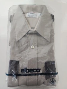 Elbeco Uniform Shirt Tex-Trop Size 16-32 Long Sleeve Beige And Brown - Picture 1 of 2