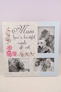 3 in 1 Wooden Photo Picture Frame Mum You are Beautiful Inside & Out Mother day - Picture 1 of 4