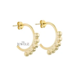 14K massiv Gold minimalistische Creolen Geschenk für Sie - The Jewelz - Bild 1 von 5
