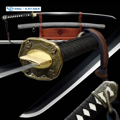 Espada de Comando Militar Japonés Samurai Katana Sable Resorte Acero Hoja Afilada Foto 1 de 4