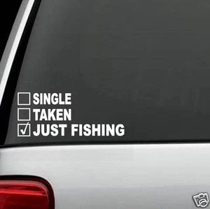 J1013 Single Taken Fishing Bass Boat Decal Sticker Car Truck Spinner Bait Jig - Picture 1 of 1