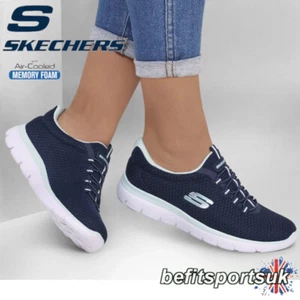 SKECHERS DAMENSCHUHE SCHWARZ SKETCHERS DAMEN MEMORY FOAM SLIPPER WALKING SNEAKER - Bild 1 von 15