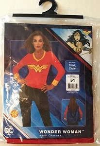 NEW DC Rubies Wonder Woman Women's S, M, L Adult Shirt w Cape Costume - Picture 1 of 10