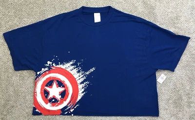 Captain America Shirt Women's Extra Large Shirt Oversized Crop Shield Marvel - Image 1 of 4