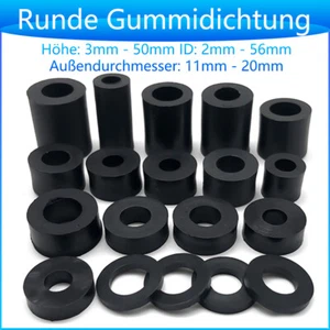 Gummi Distanzhülsen Abstandshalter Schwarz Kreisförmig Distanzhülsen Länge3-50mm - Picture 1 of 207