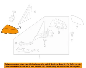 BMW OEM 12-16 328i Door Side Rear View-Mirror Cover Cap Trim Left 51167292745 - Picture 1 of 1