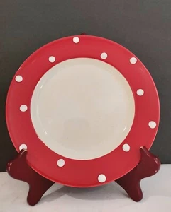 Spode Baking Days Red Polka Dot Border Salad Dessert Replacement Plate 8 In. - Picture 1 of 4