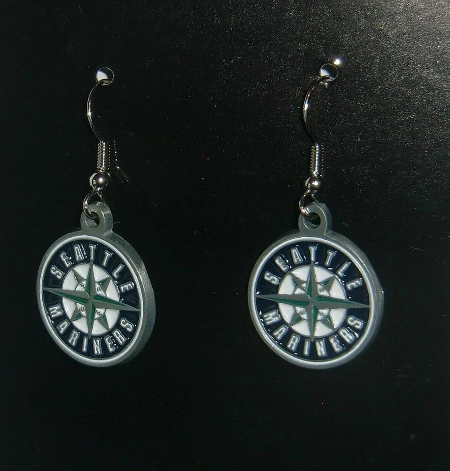 Seattle Mariners MLB Dangle Ear Rings - Image 1 of 1