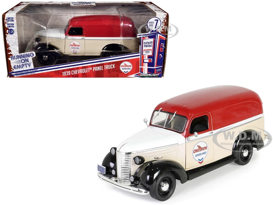 1939 Chevrolet Panel Truck Chevron Gasolines 1/24 Diecast By Greenlight 85081