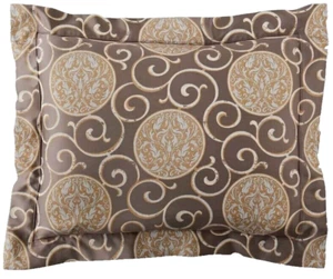Sferra Tarsia King Pillow Sham Slate Egyptian Cotton Sateen Jacquard Italy New - Picture 1 of 4