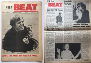 KRLA Beat Vintage Music September 18 1965 BOB DYLAN Barry McGuire BEATLEMANIA!!! - Picture 1 of 4