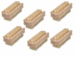6 x Nagelbürste Handbürste Handwaschbürste - Borsten echt Fibre L 9,5 cm Buche - Bild 1 von 6