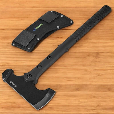 15.7" Black Tomahawk Tactical Battle Axe Hatchet Hunting Survival Hammer Head - Image 1 of 4