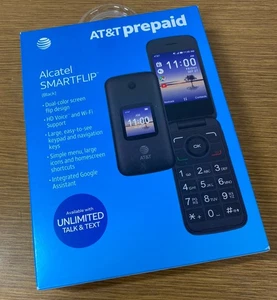 Teléfono Smartflip AT&T Prepago Alcatel 4052R GSM 4G-Nuevo Precintado - Imagen 1 de 3