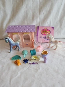 1994 Littlest Pet Shop Sparkling Sweetheart Ponies Moonglow stable COMPLETE SET - Picture 1 of 13