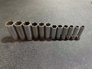Snap On Tools 3/8" Antrieb tiefe Steckschlüsseleinsätze 8-19 mm - Bild 1 von 1
