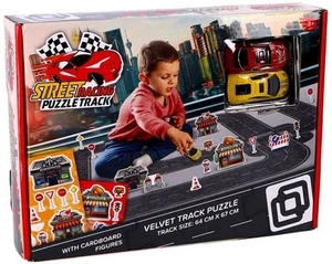 Street Racing Puzzle Track Velvet Track Puzzle + 2 Cars - Picture 1 of 3