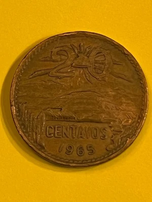 MONEDA MÉXICO 1965 20 CENTAVOS ENVÍO GRATUITO Foto 1 de 4