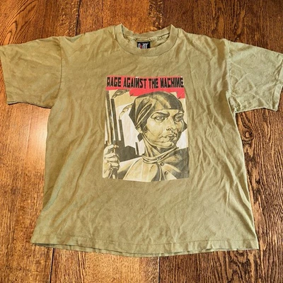 Vtg 90s Rage Against Machine Band T Shirt Giant Tag XL Suffrage Women No Back - Image 1 of 4