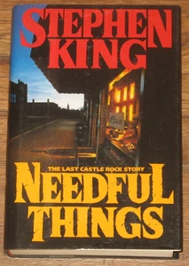 Needful Things by Stephen King Hardcover Dustjacket Gutter MP9W (Viking, 1991) - Imagen 1 de 8