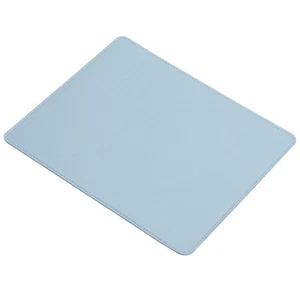 Tapis de Souris 10,2x8,3", 1 Pack Tapis de Souris Ordinateur Cuir PU/Liège, Bleu Clair - Photo 1/6