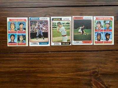 1974 Topps Baseball Star Lot Frank White (RC) Killebrew Madlock (RC) - Image 1 of 2