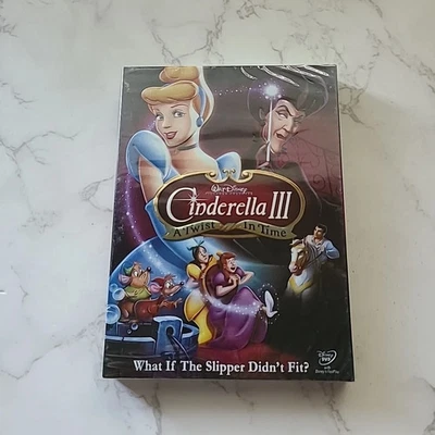 Disney Cinderella III 3 A Twist in Time NEW SEALED -DVD 2007 W/Music Video, Slip - Image 1 of 4