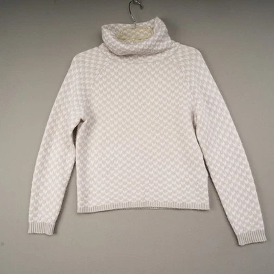 Allude Sweater Womens XS Gray Ivory Wool Cashmere Turtleneck Soft - Image 1 of 4