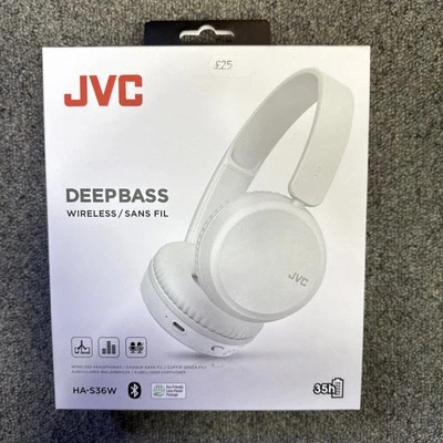 JVC Deep Bass Wireless Bluetooth SANS FIL Headphone Handfree Calling HA-S36W 35h - Image 1 of 3