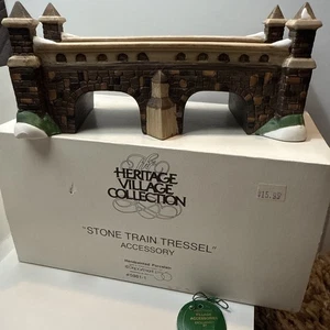 Heritage Village Stone Train Tressel Accessory Dept 56 #5981-1 Porzellan - Bild 1 von 15