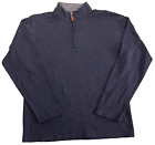 Mizzen + Main Quarter Zip Pullover Mens Large Sweater Mock Neck Made in America