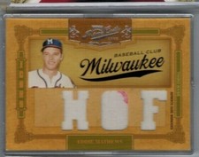 2008 Panini Prime Cuts Eddie Mathews Icons Triple Jersey Relic #'ed 09/20